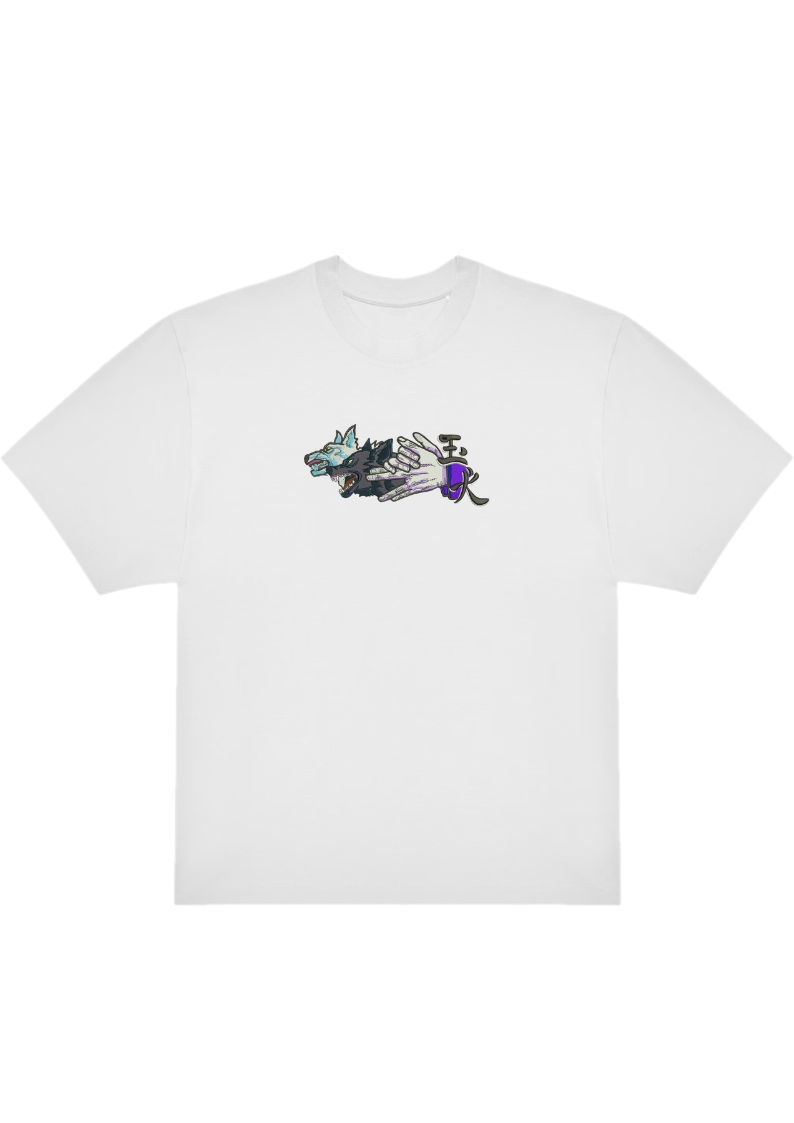 T-SHIRT OVERSIZE PREMIUM wolf hand