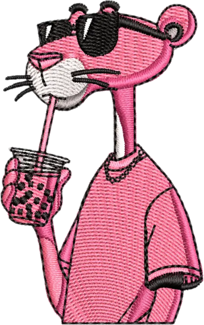 T-SHIRT OVERSIZE PREMIUM bubble pink panter