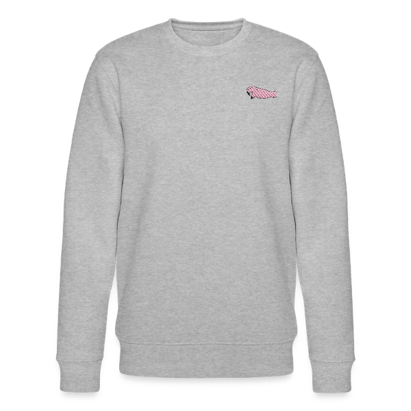 sweat col rond main rose