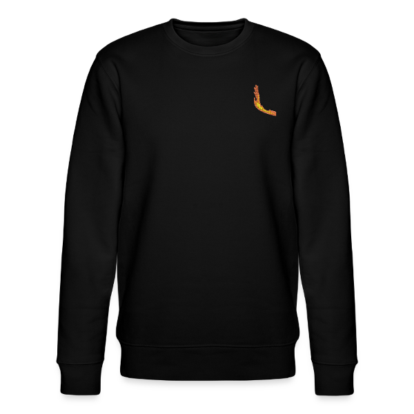 sweat col rond main feu