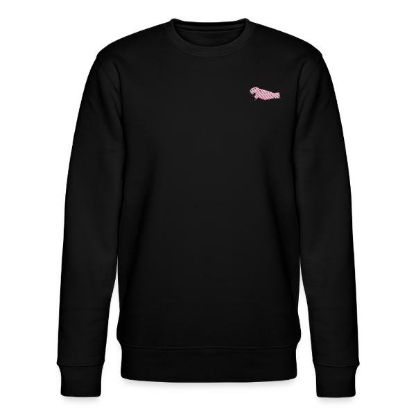 sweat col rond main rose