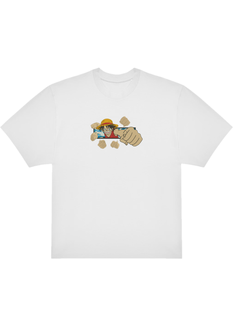 T-SHIRT OVERSIZE PREMIUM luffy punch cadre