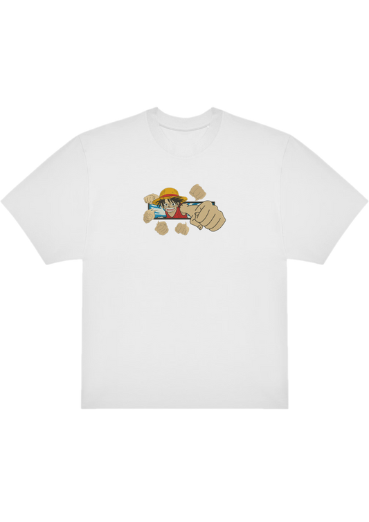 T-SHIRT OVERSIZE PREMIUM luffy punch cadre
