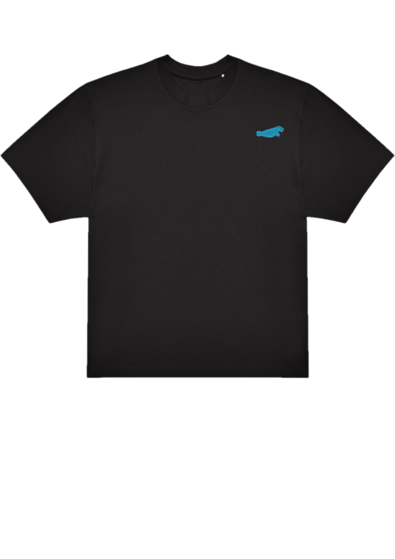 T-SHIRT OVERSIZE PREMIUM main monstre bleu