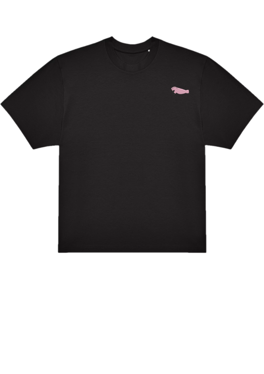 T-SHIRT OVERSIZE PREMIUM main monstre rose
