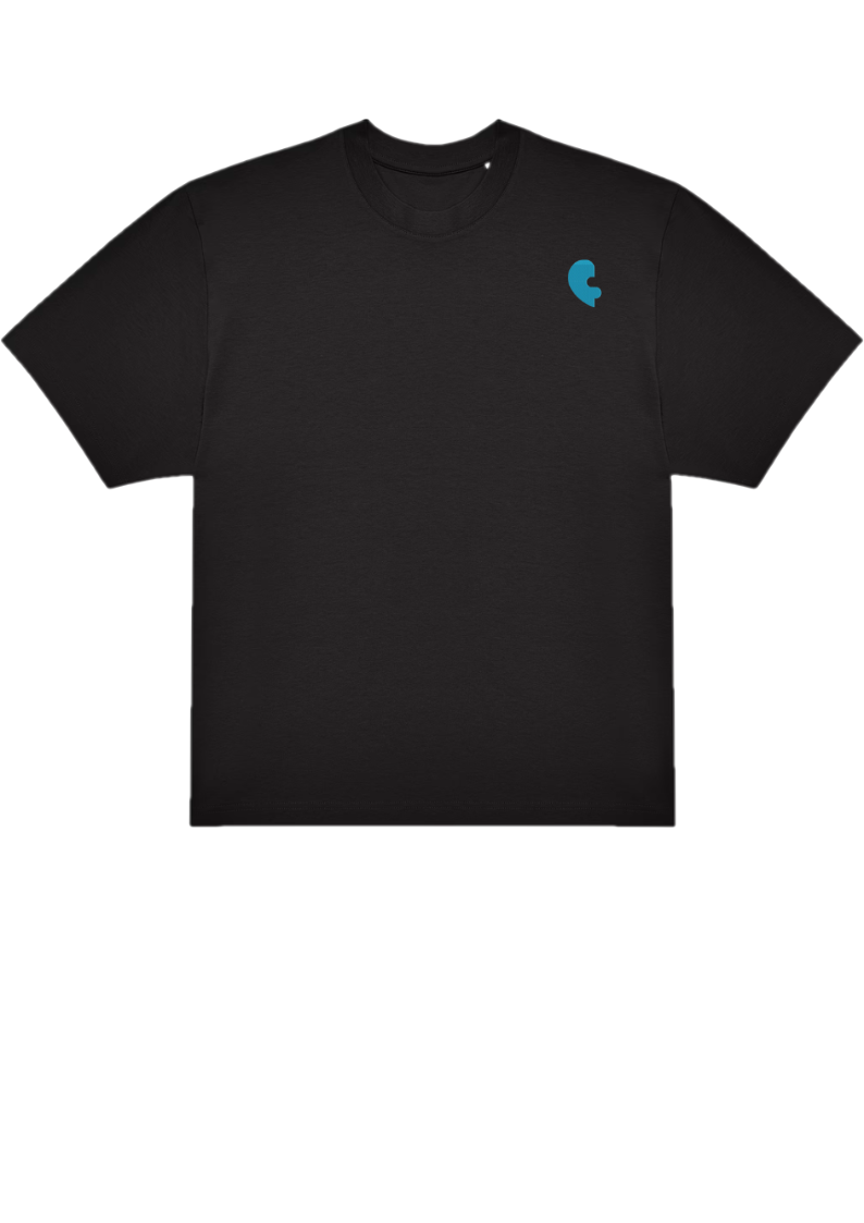 T-SHIRT OVERSIZE PREMIUM coeur puzzle bleu