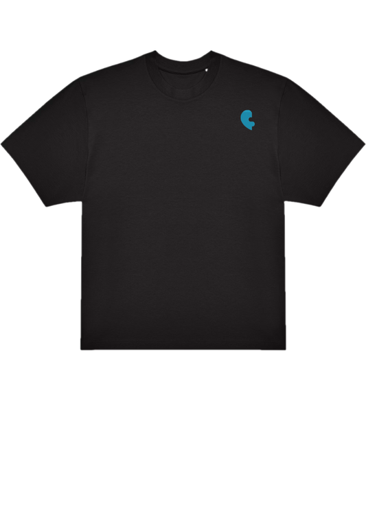 T-SHIRT OVERSIZE PREMIUM coeur puzzle bleu