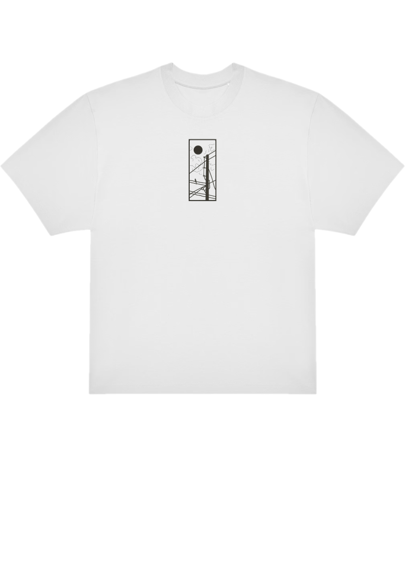 T-SHIRT OVERSIZE PREMIUM line art panoramic