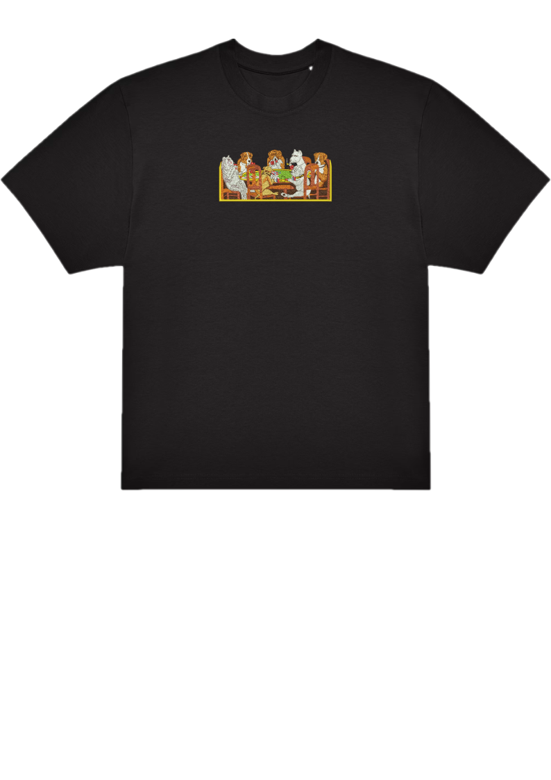 T-SHIRT OVERSIZE PREMIUM poker chien