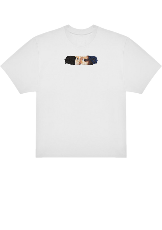 T-SHIRT OVERSIZE PREMIUM yeux fille perle