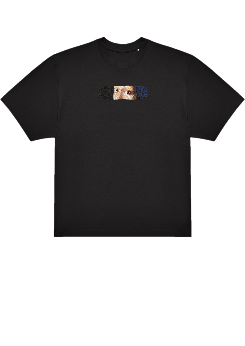 T-SHIRT OVERSIZE PREMIUM yeux fille perle