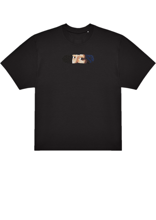 T-SHIRT OVERSIZE PREMIUM yeux fille perle