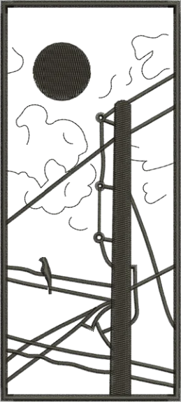 sweat col rond line art city