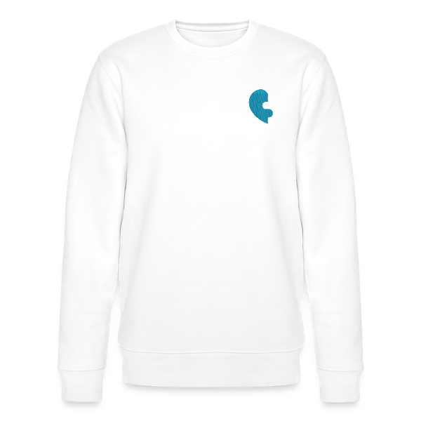 sweat col rond puzzle bleu