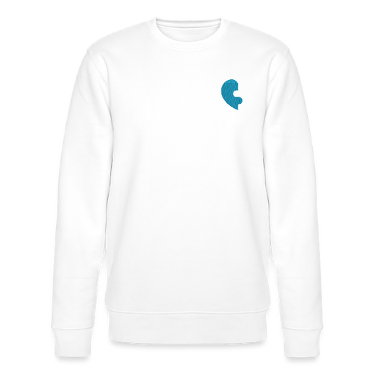 sweat col rond puzzle bleu