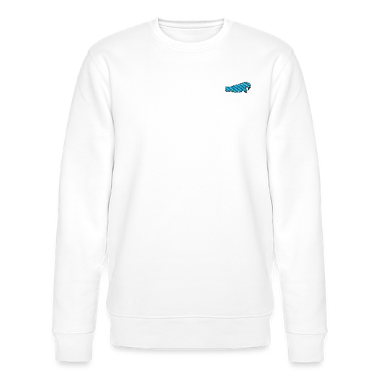 sweat col rond main monstre bleu