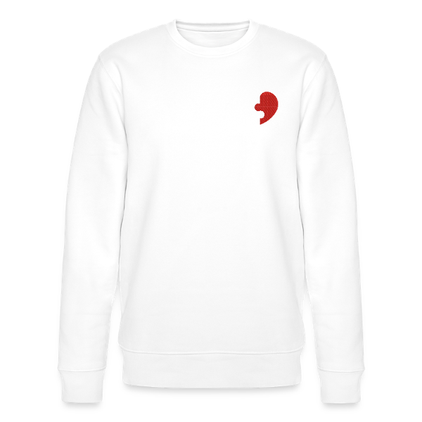 sweat col rond puzzle rouge