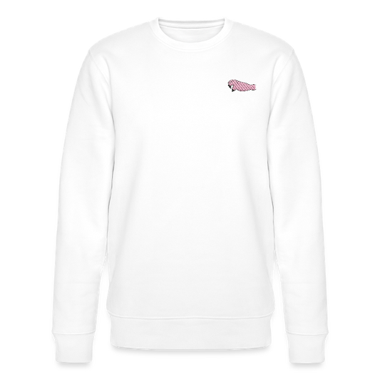 sweat col rond main rose