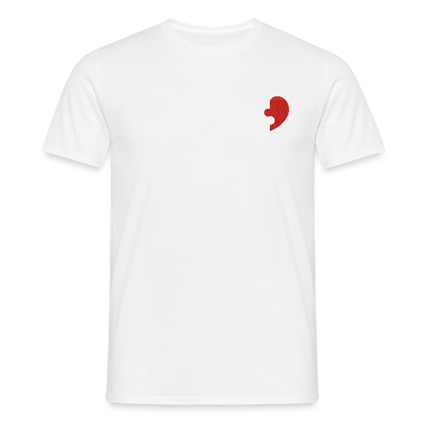 T-SHIRT SIMPLE coeur puzzle rouge