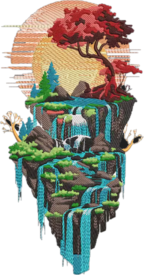 sweat col rond cascade