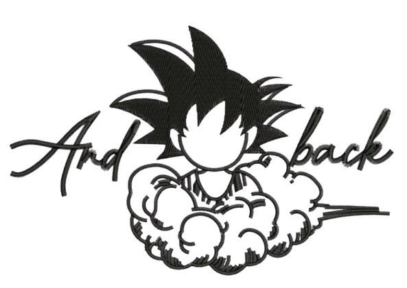 T-SHIRT SIMPLE goku letter