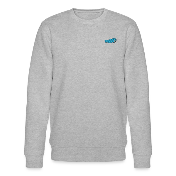 sweat col rond main monstre bleu