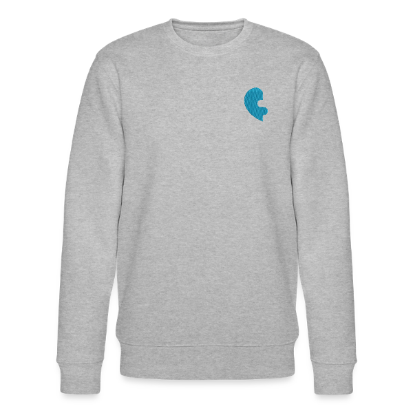sweat col rond puzzle bleu