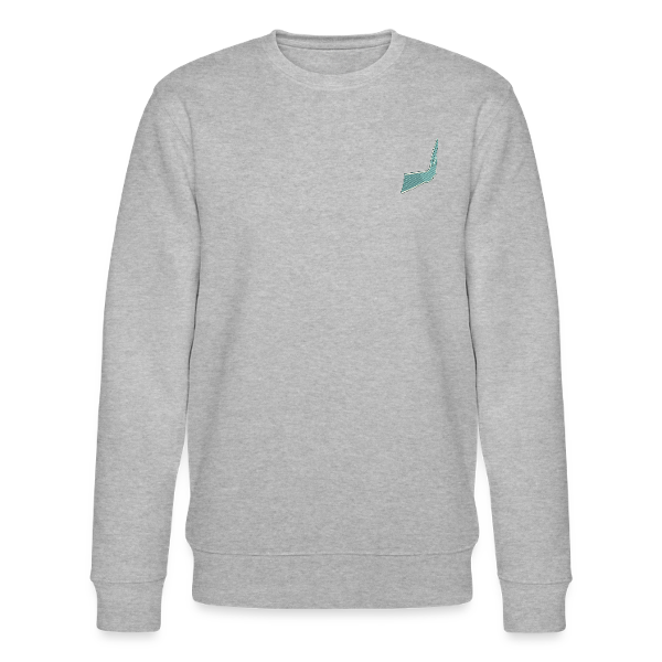 sweat col rond main bleu