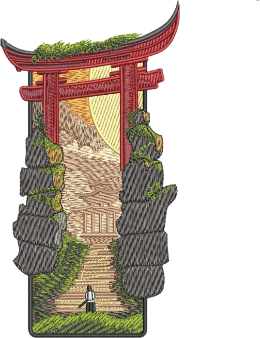 sweat col rond portail japonais