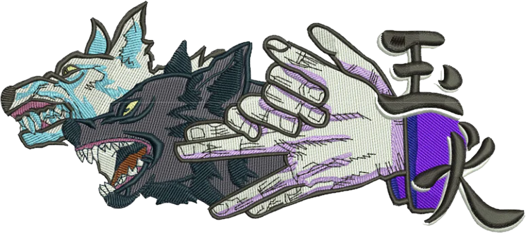 sweat col rond wolf hand