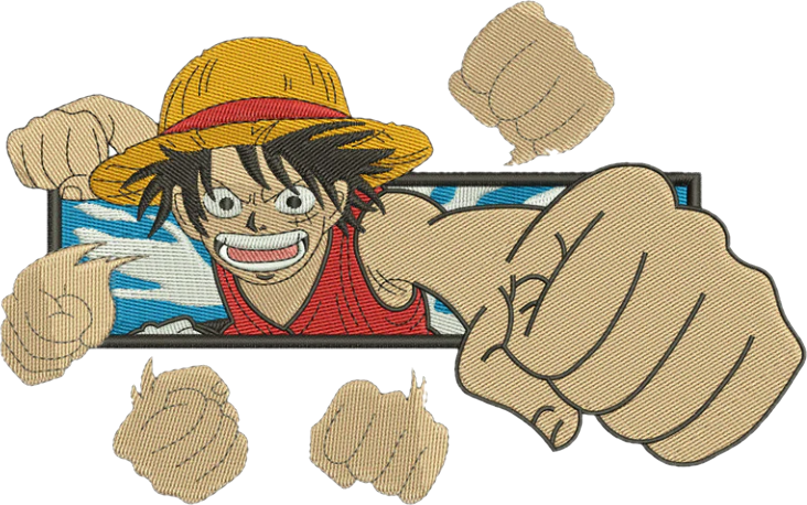 T-SHIRT OVERSIZE PREMIUM luffy punch cadre
