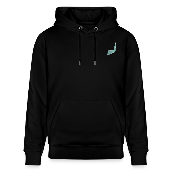 sweat a capuche main bleu