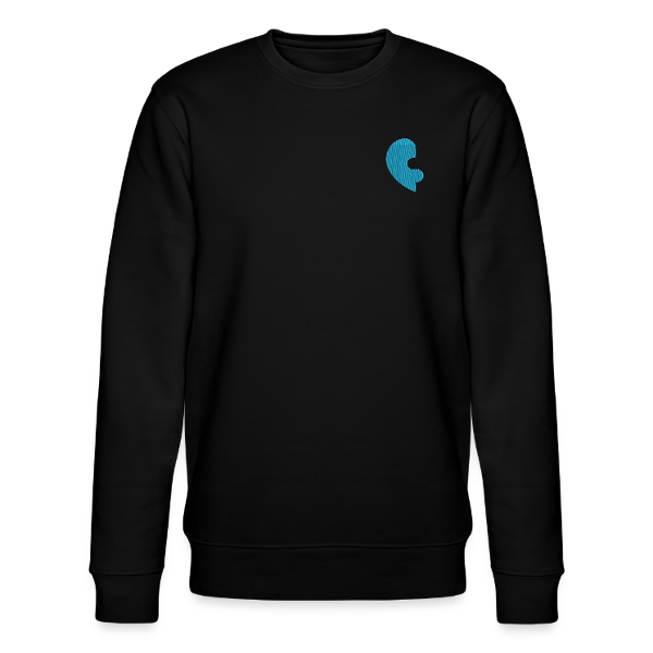 sweat col rond puzzle bleu