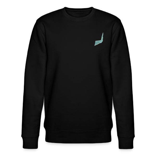 sweat col rond main bleu