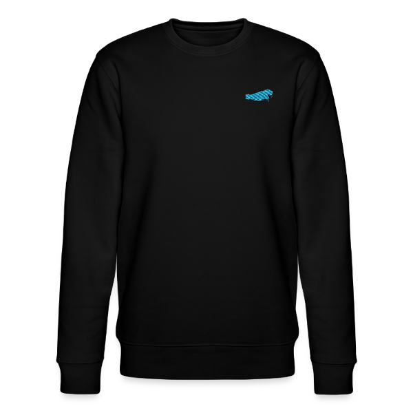 sweat col rond main monstre bleu