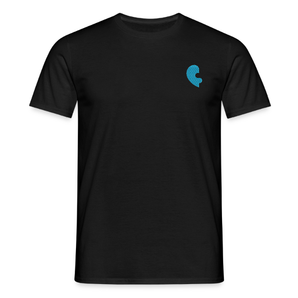 T-SHIRT SIMPLE coeur puzzle bleu