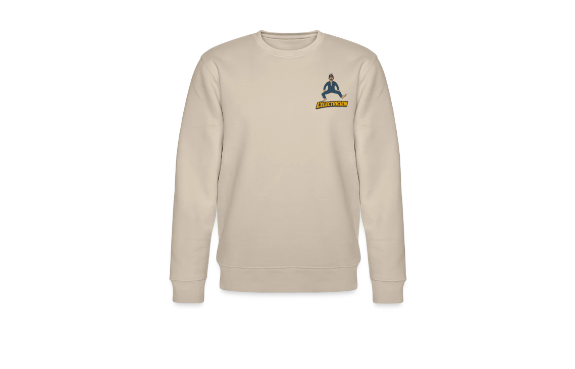 sweat col rond l'électricien