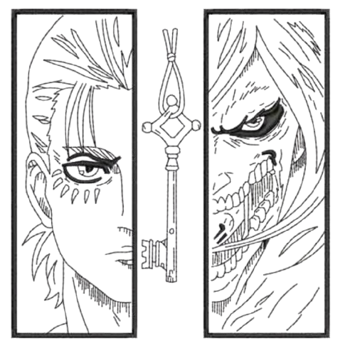 sweat col rond titan line art