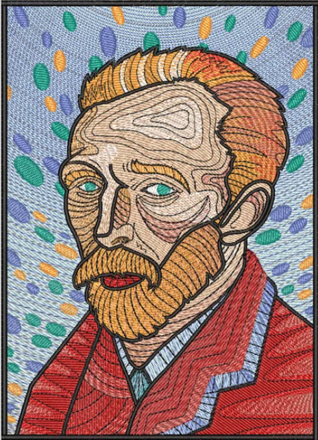 T-SHIRT OVERSIZE PREMIUM van gogh portrait