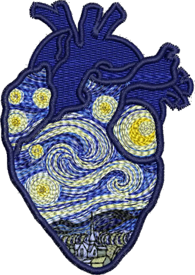T-SHIRT SIMPLE coeur van gogh