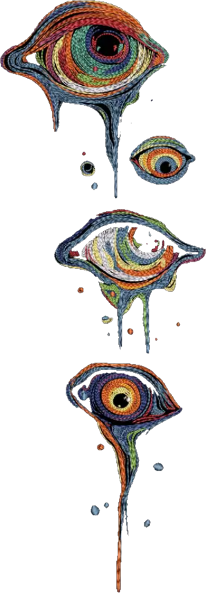 sweat col rond yeux coulant