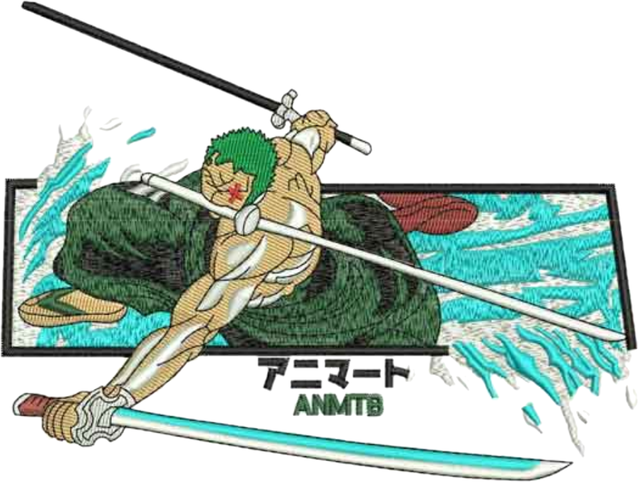 T-SHIRT OVERSIZE PREMIUM zoro cadre eau
