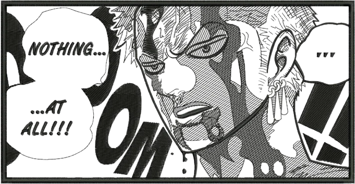 T-SHIRT OVERSIZE PREMIUM zoro line manga